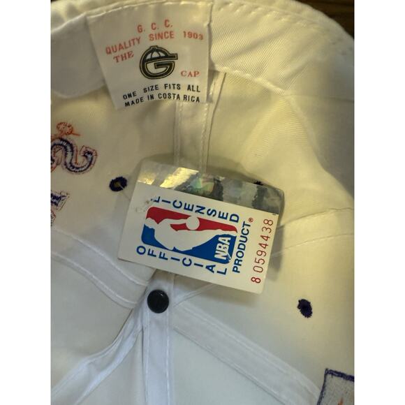 Vtg Phoenix Suns NBA 1990s The G Cap Two Tone Adjustable Snapback Cap NEW White - Picture 3 of 3